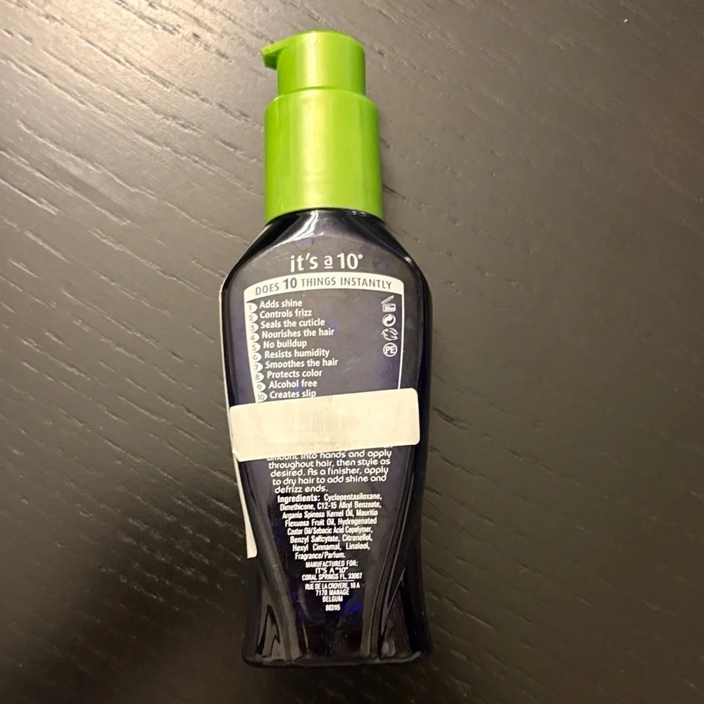 It's a 10 Miracle Styling Serum with Green Cap